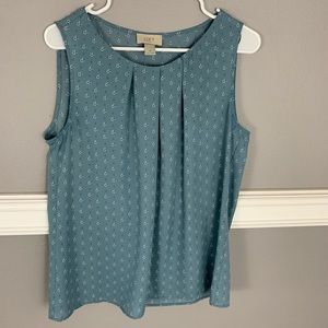 LOFT Tops - Loft Blue Pattern Sleeveless Tank Top LOFT Tops - Loft Blue Pattern Sleeveless Tank Top